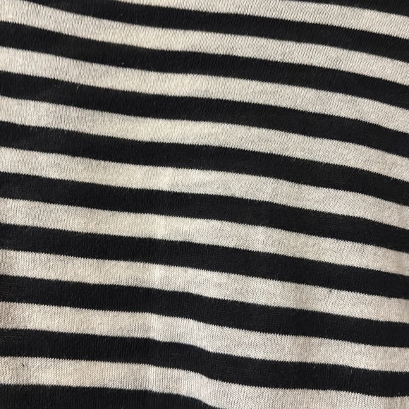 Vince black and white striped lightweight sweater. Size large - Picture 3 of 5